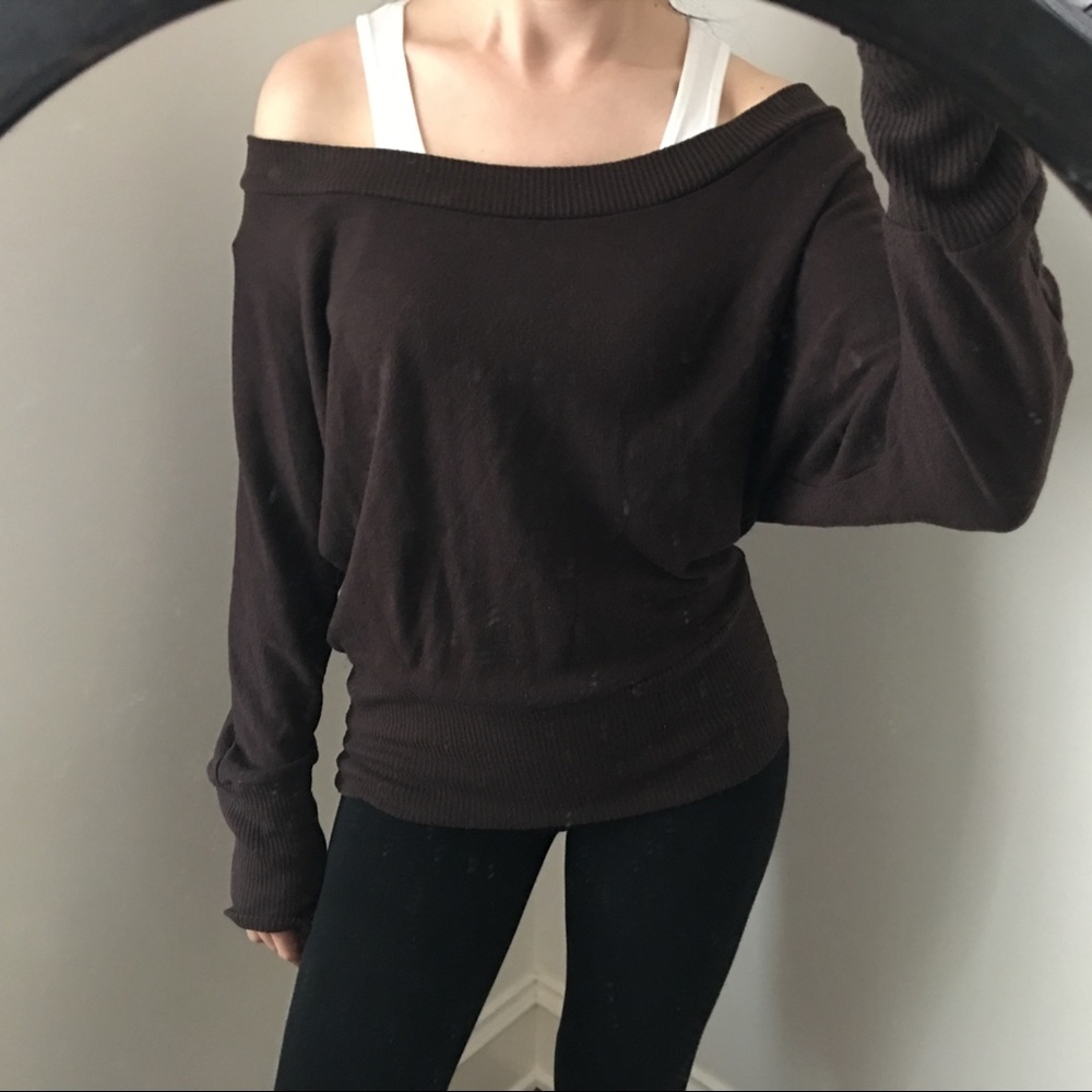 SOLD OUT Papaya Off Shoulder Soft Sweater Top